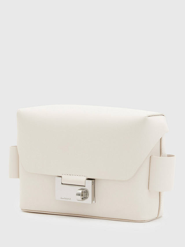 AllSaints Frankie Leather Crossbody Bag, Desert White