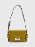 AllSaints Frankie Leather Crossbody Bag, Sap Green