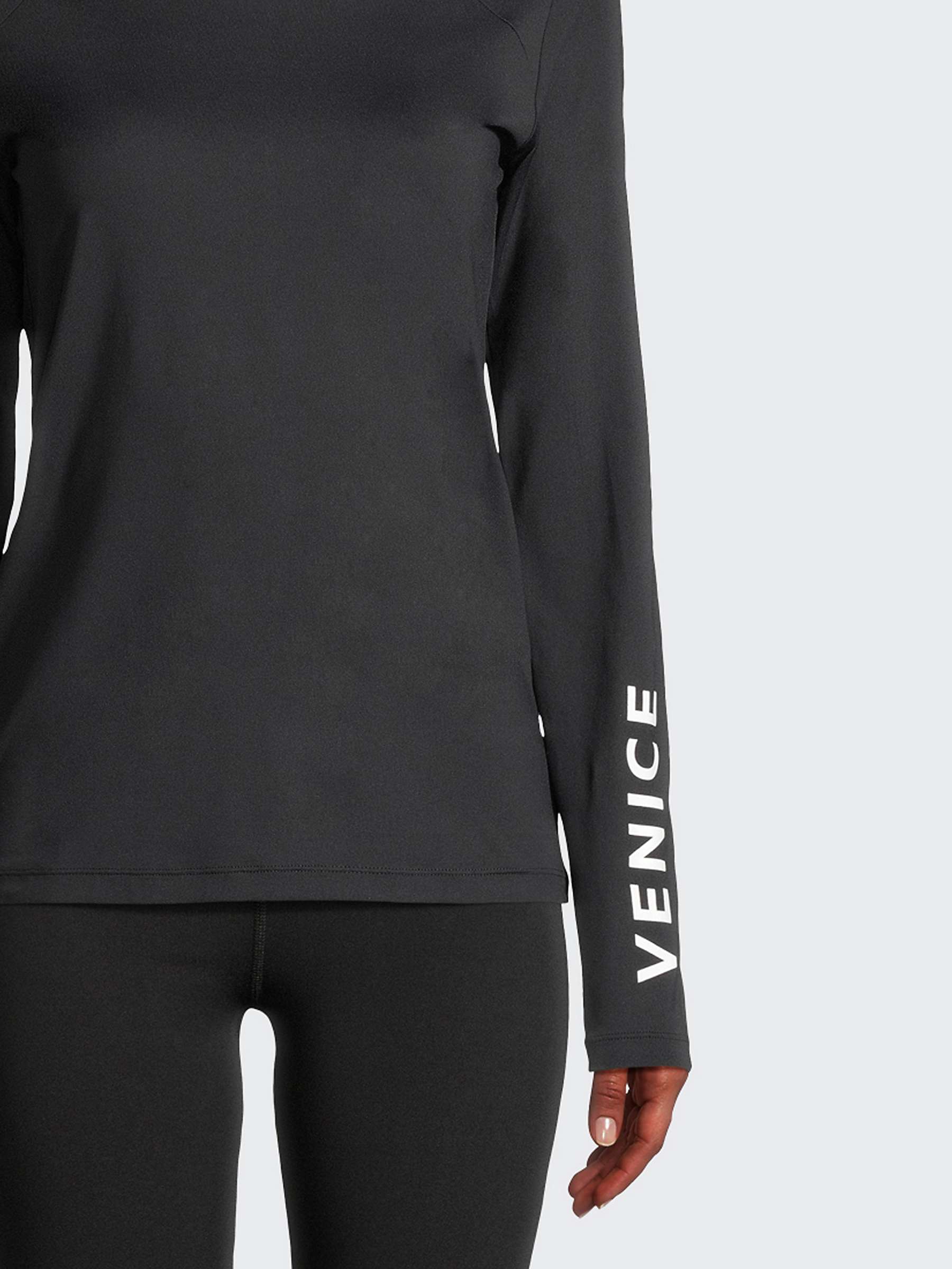 Buy Venice Beach Leana Long Sleeve Top, Black Online at johnlewis.com
