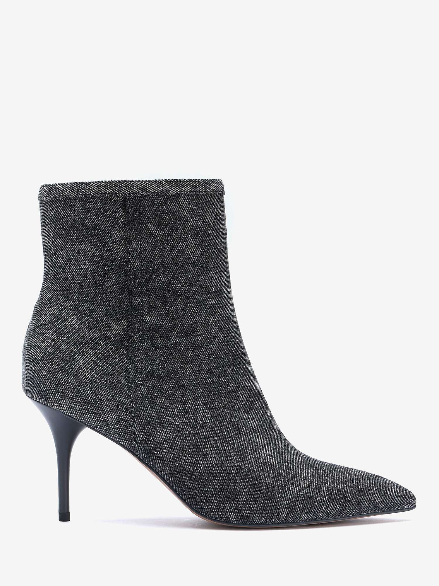 Buy Mint Velvet High Heel Denim Ankle Boots, Dark Grey Online at johnlewis.com