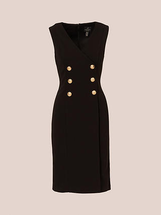 Adrianna Papell  Knit Crepe Midi Dress, Black
