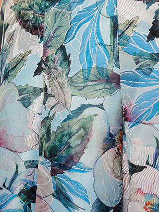 Adrianna Papell Floral Jacquard Dress, Blue/Multi