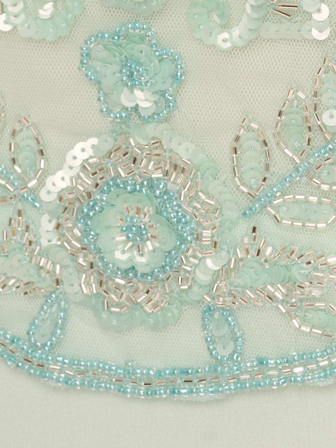 Buy Adrianna Papell Beaded Chiffon Maxi Dress, Mint Glass Online at johnlewis.com