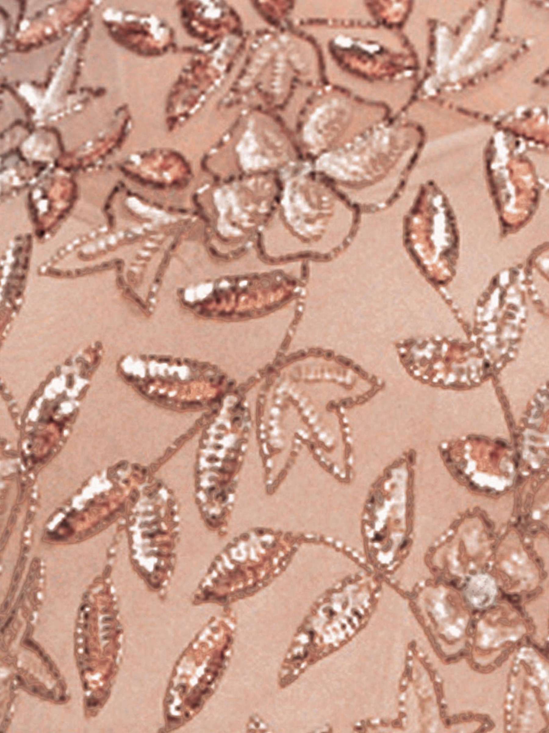 Buy Adrianna Papell Beaded Godets Detail Maxi Dress, Rose Gold Online at johnlewis.com