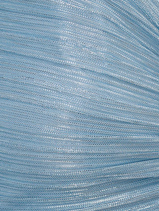 Adrianna Papell Crinkle Metallic Fabric High Low Hem Dress, Belize Blue
