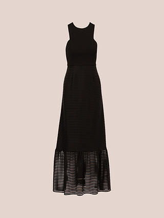 Adrianna by Adrianna Papell Shadow Stripe Maxi Dress, Black
