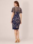 Adrianna Papell Beaded Short Dress, Navy/Blush