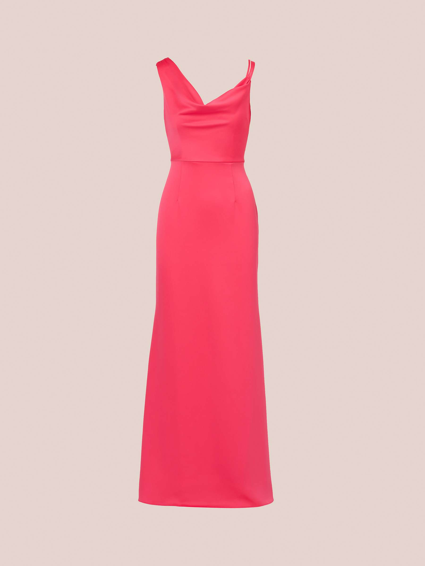 Buy Adrianna Papell Asymmetric Satin Crepe Maxi Dress, Petunia Online at johnlewis.com