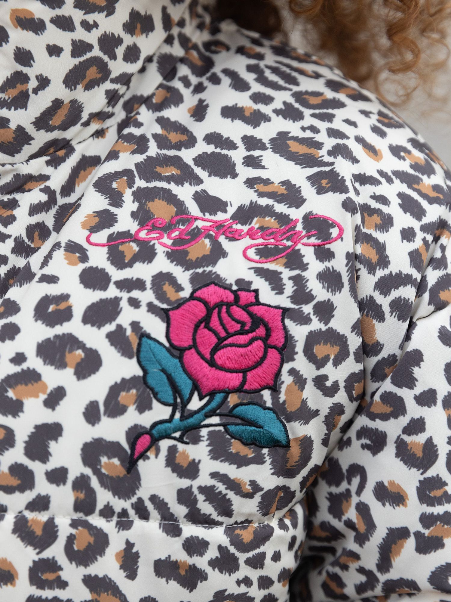 Buy Hype Kids' HYPE. x Ed Hardy Cropped Leopard Print Jacket, Multi Online at johnlewis.com