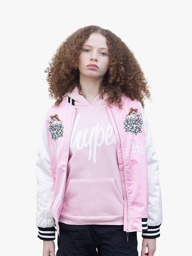 Hype Kids' HYPE. x Ed Hardy Floral Dragon Souvenier Jacket, Pink