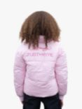Hype Kids' HYPE. x Ed Hardy Cropped Graphic Puffer Jacket, Pink