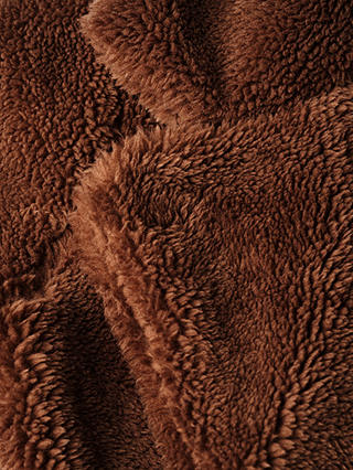 Ony Unisex Oversized Sherpa Trench Coat, Chocolate