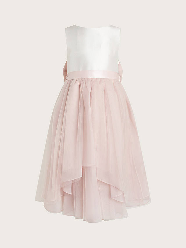 Monsoon Kids' Olivia Organza Dress, Dusky Pink