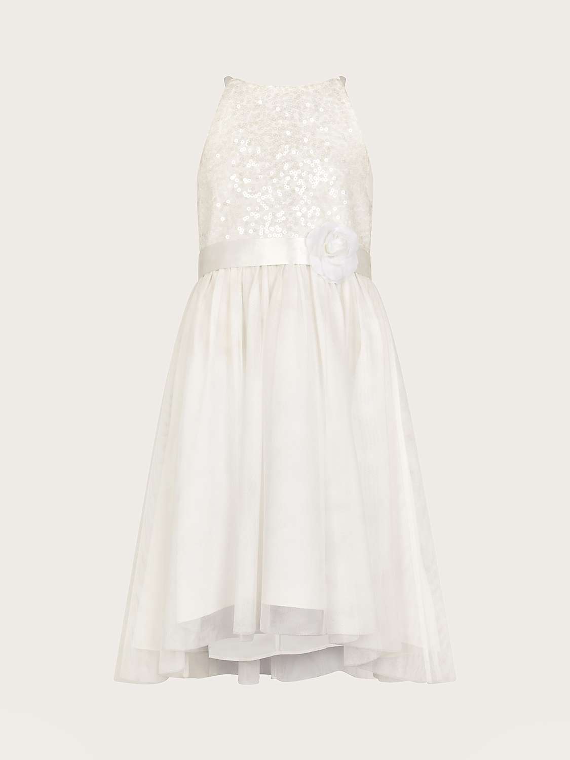 Buy Monsoon Kids' Truth Sequin Bridesmaid Dress, Ivory Online at johnlewis.com