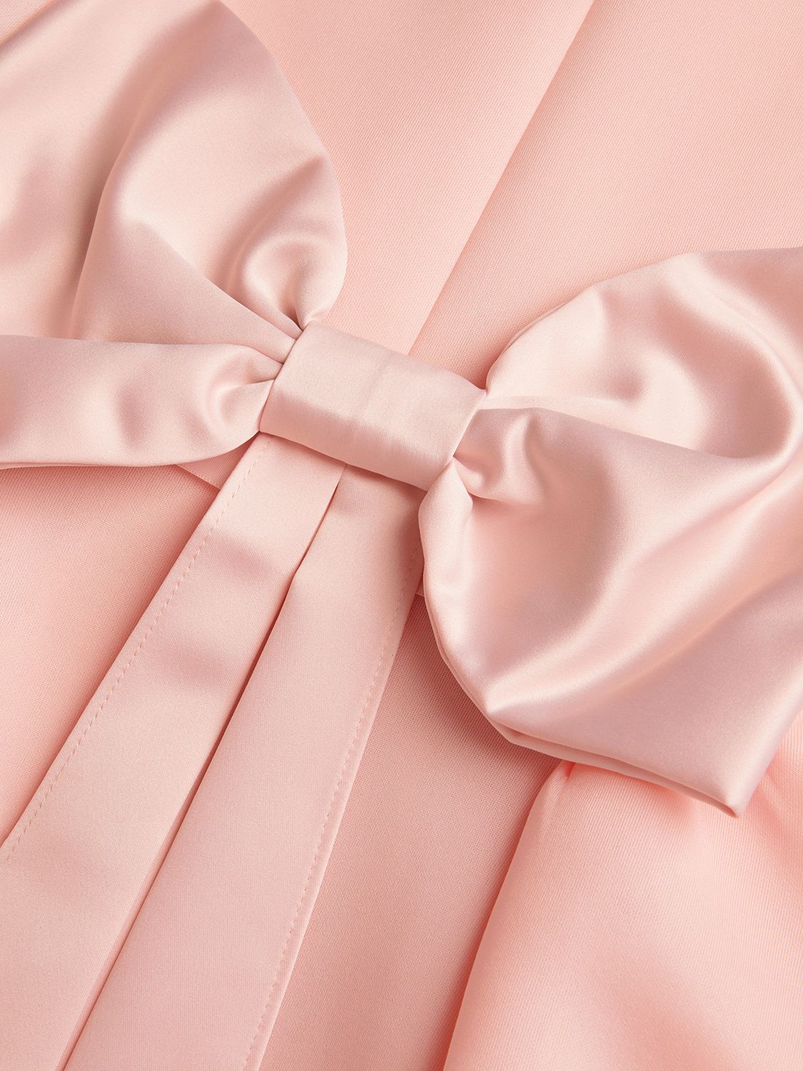 Monsoon Kids' Holly Scuba Bow Detail Bridesmaids Dress, Pink, 3 years