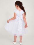 Monsoon Kids' Tulle Communion Dress, White