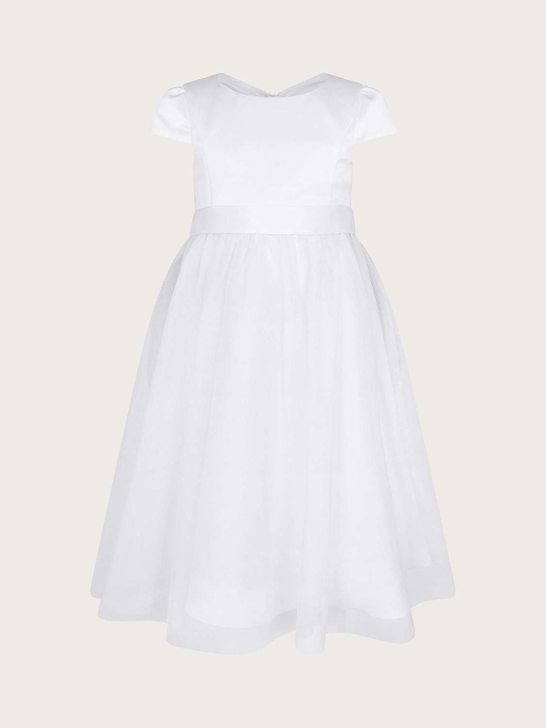 Buy Monsoon Kids' Tulle Communion Dress, White Online at johnlewis.com