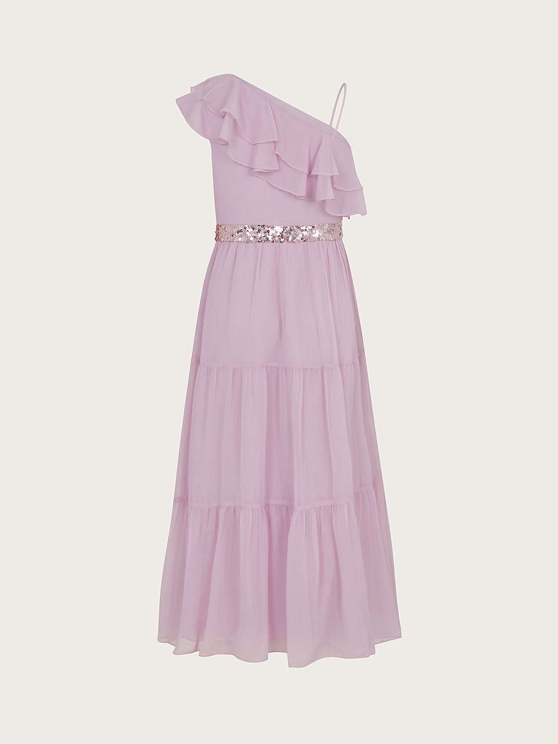 Buy Monsoon Kids' Ruby Ruffled Dress, Lilac Online at johnlewis.com