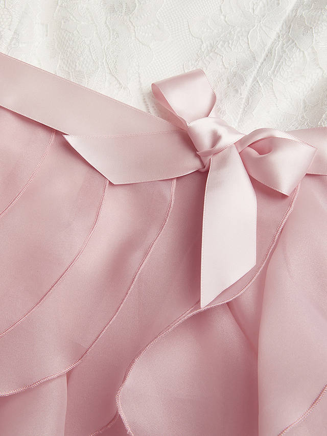 Monsoon Kids' Lace Bodice CanCan Ruffle Party Dress, Pink