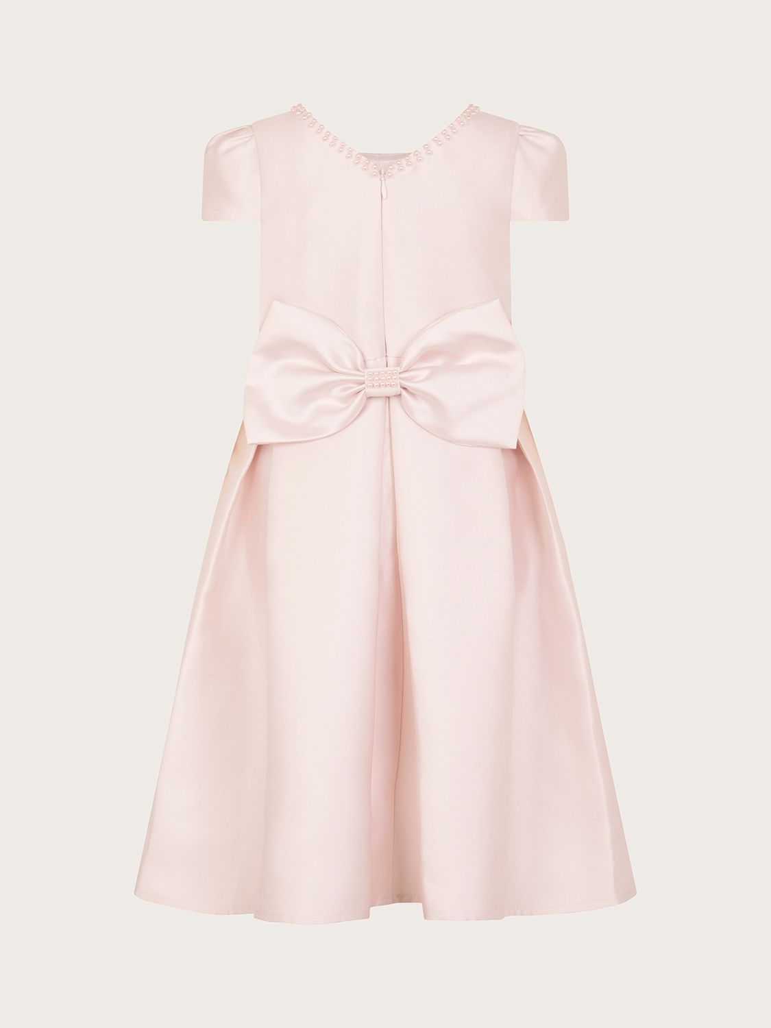 Buy Monsoon Kids' Henrietta Pearl Belt Dress, Pink Online at johnlewis.com