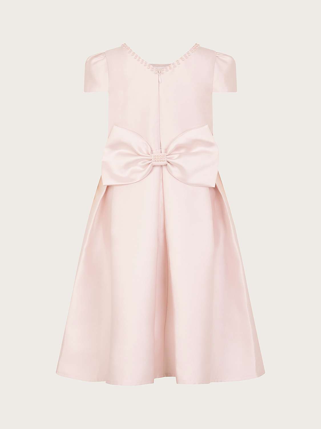 Buy Monsoon Kids' Henrietta Pearl Belt Dress, Pink Online at johnlewis.com