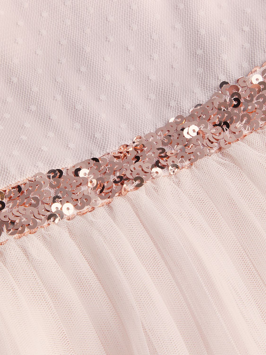 Monsoon Kids' Fiorella Ruffle Prom Dress, Pale Pink, 8 years