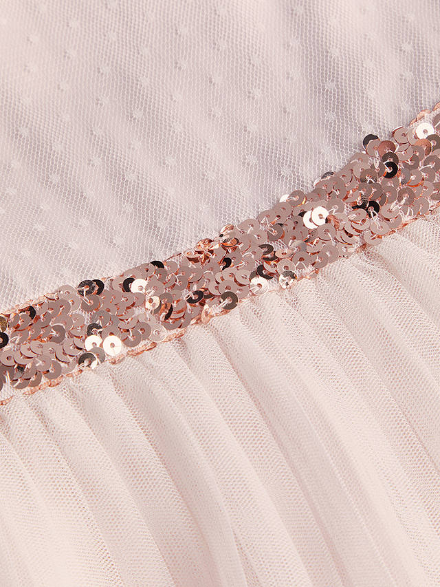 Monsoon Kids' Fiorella Ruffle Prom Dress, Pale Pink
