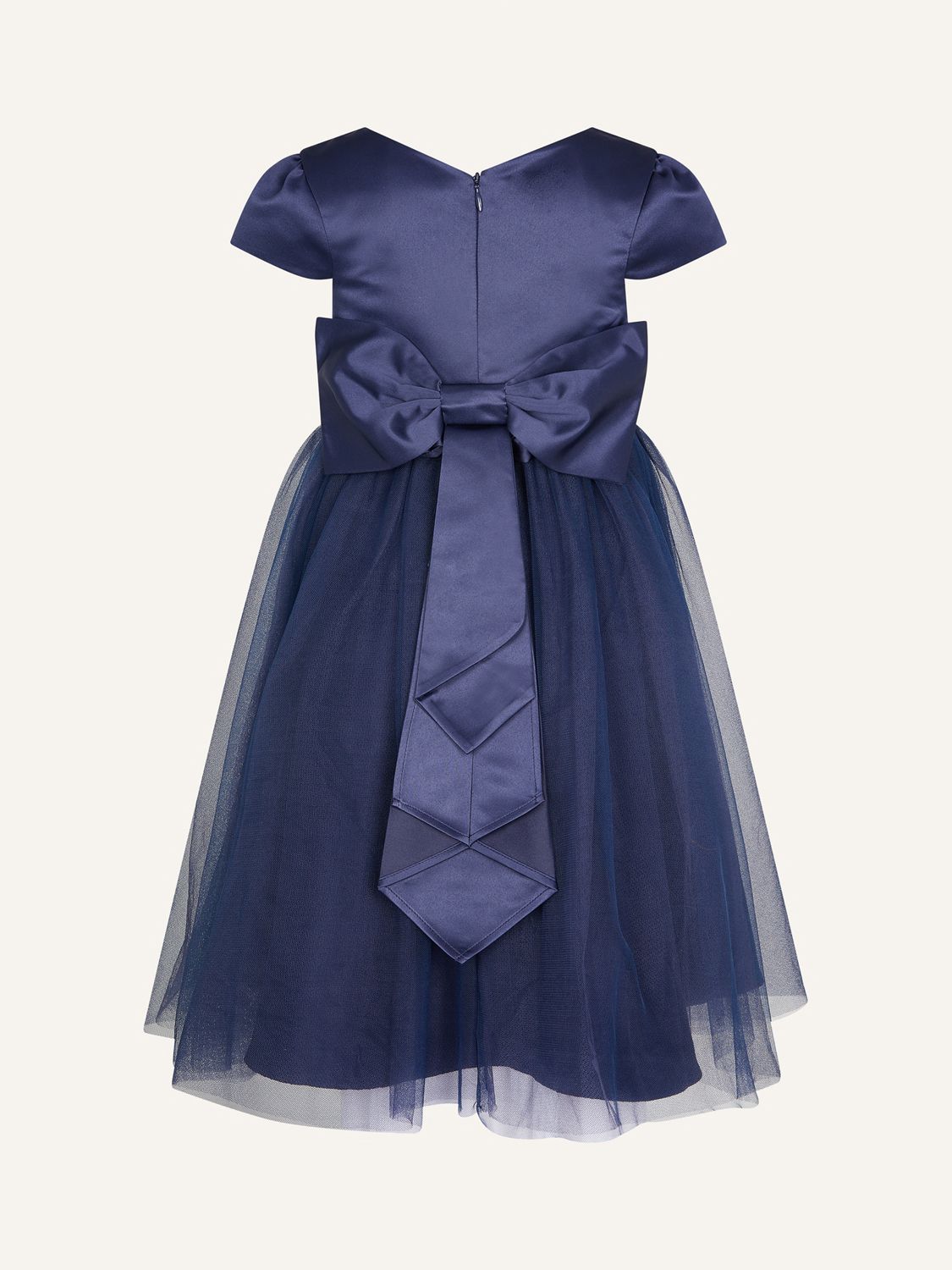 Buy Monsoon Kids' Tulle and Satin Bridesmaid Dress, Navy Online at johnlewis.com