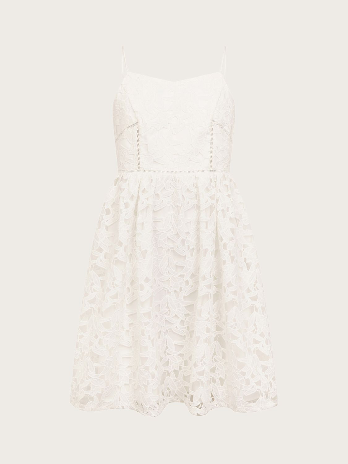 Monsoon Kids' Corded Lace Prom Dress, Ivory at John Lewis & Partners