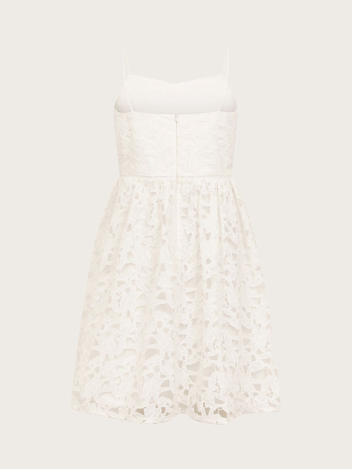 Buy Monsoon Kids' Corded Lace Prom Dress, Ivory Online at johnlewis.com