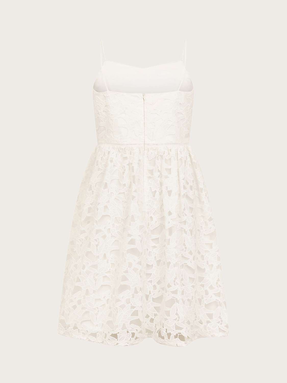 Buy Monsoon Kids' Corded Lace Prom Dress, Ivory Online at johnlewis.com