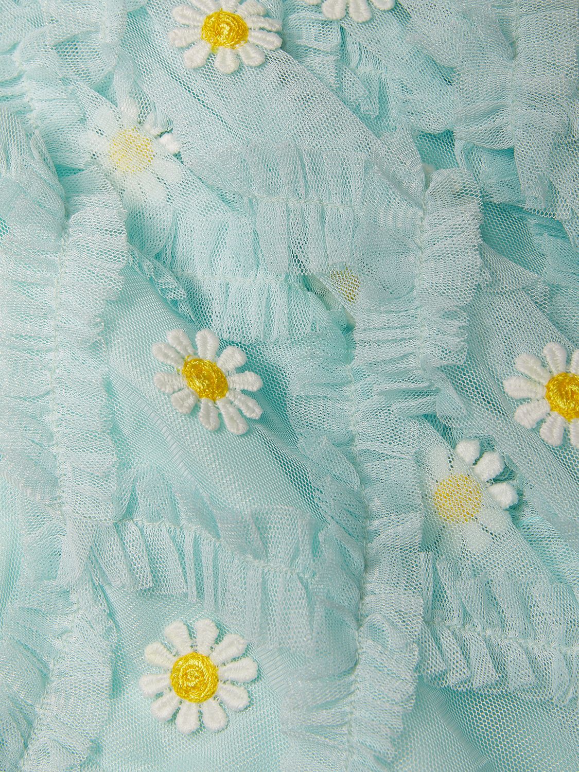 Buy Monsoon Kids' Floral Ruffle Disco Skirt, Aqua Online at johnlewis.com