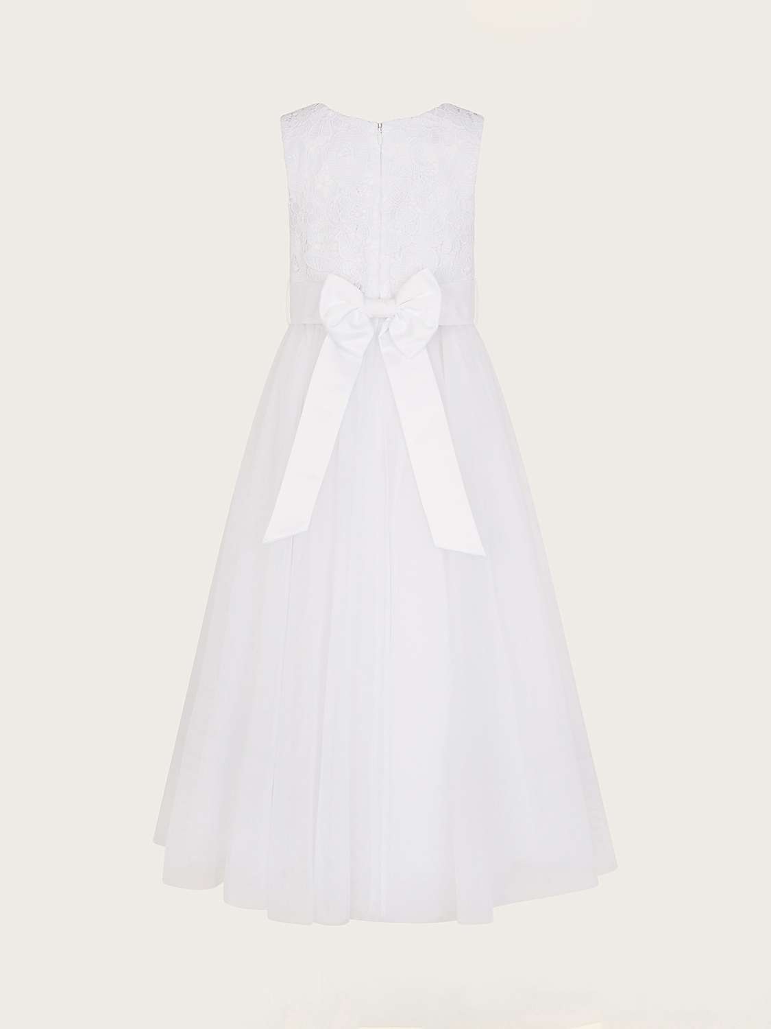 Buy Monsoon Kids' Alice Communion Maxi Dress, White Online at johnlewis.com