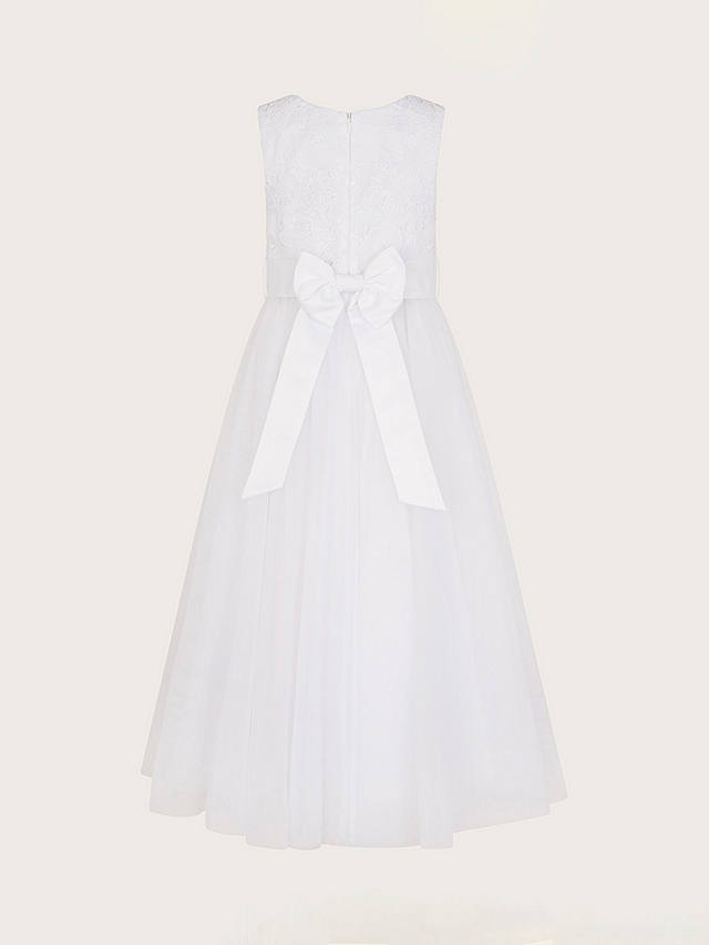 Monsoon Kids' Alice Communion Maxi Dress, White
