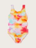 Monsoon Kids' Tie Dye Cut Out Swimsuit, Multi