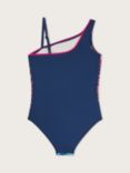 Monsoon Kids' Leopard Graphic Swimsuit, Navy/Multi