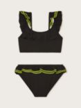 Monsoon Kids' Storm Ric Rac Bikini Set, Black