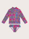 Monsoon Kids' Paisley UPF50 2 Piece Swimsuit Set, Pink