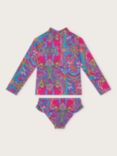 Monsoon Kids' Paisley UPF50 2 Piece Swimsuit Set, Pink