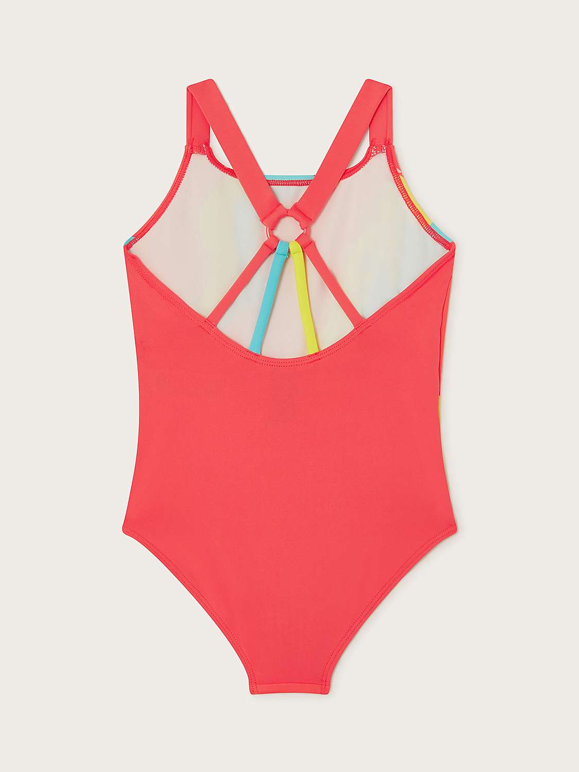 Buy Monsoon Kids' Sunshine Sequin Swimsuit, Coral Online at johnlewis.com