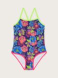 Monsoon Kids' Floral Print Swimsuit, Multi