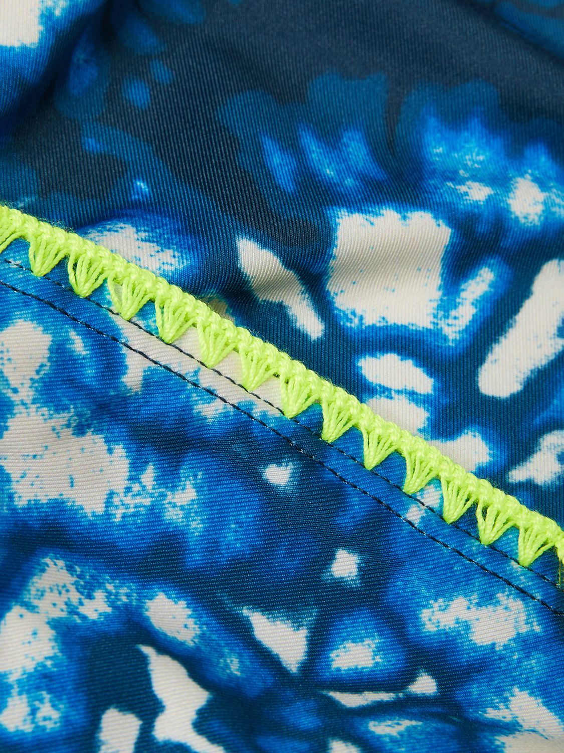 Monsoon Kids' Storm Tie Dye Cut Out Swimsuit, Blue, 7-8 years