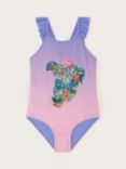 Monsoon Kids' Sequin Koala Swimsuit, Lilac/Multi