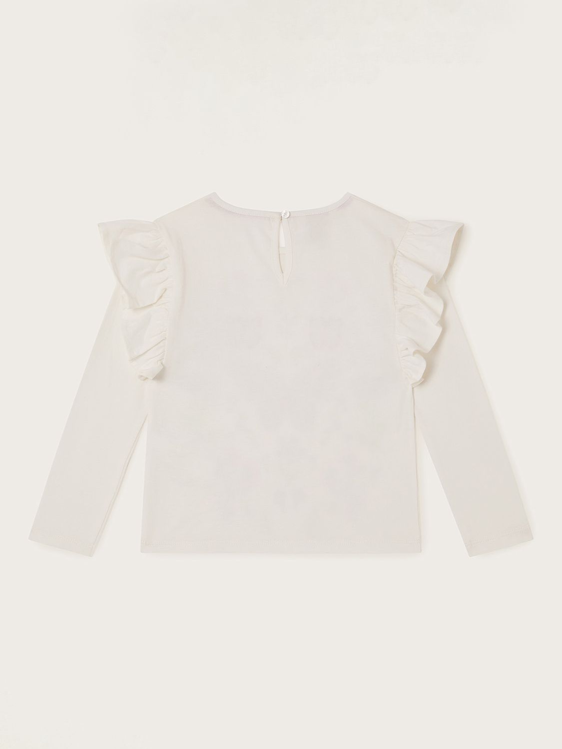 Buy Monsoon Kids' Butterfly Cotton Long Sleeve Top, Ivory Online at johnlewis.com