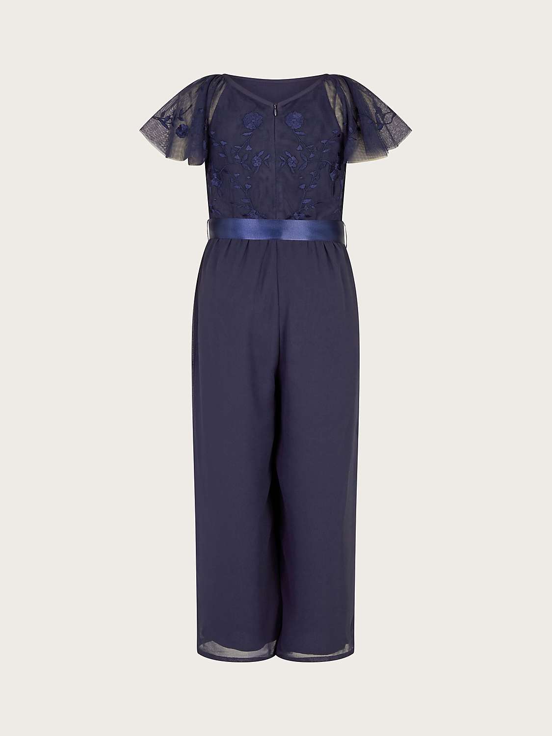 Buy Monsoon Kids' Amelia Embroidered Jumpsuit, Navy Online at johnlewis.com