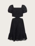 Monsoon Kids' Storm Lace Cut Out Dress, Black