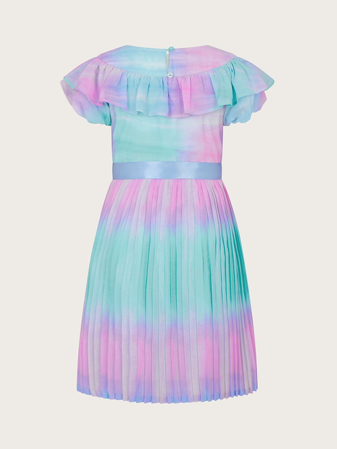 Buy Monsoon Kids' Ruffle Ombre Pleated Dress, Multi Online at johnlewis.com