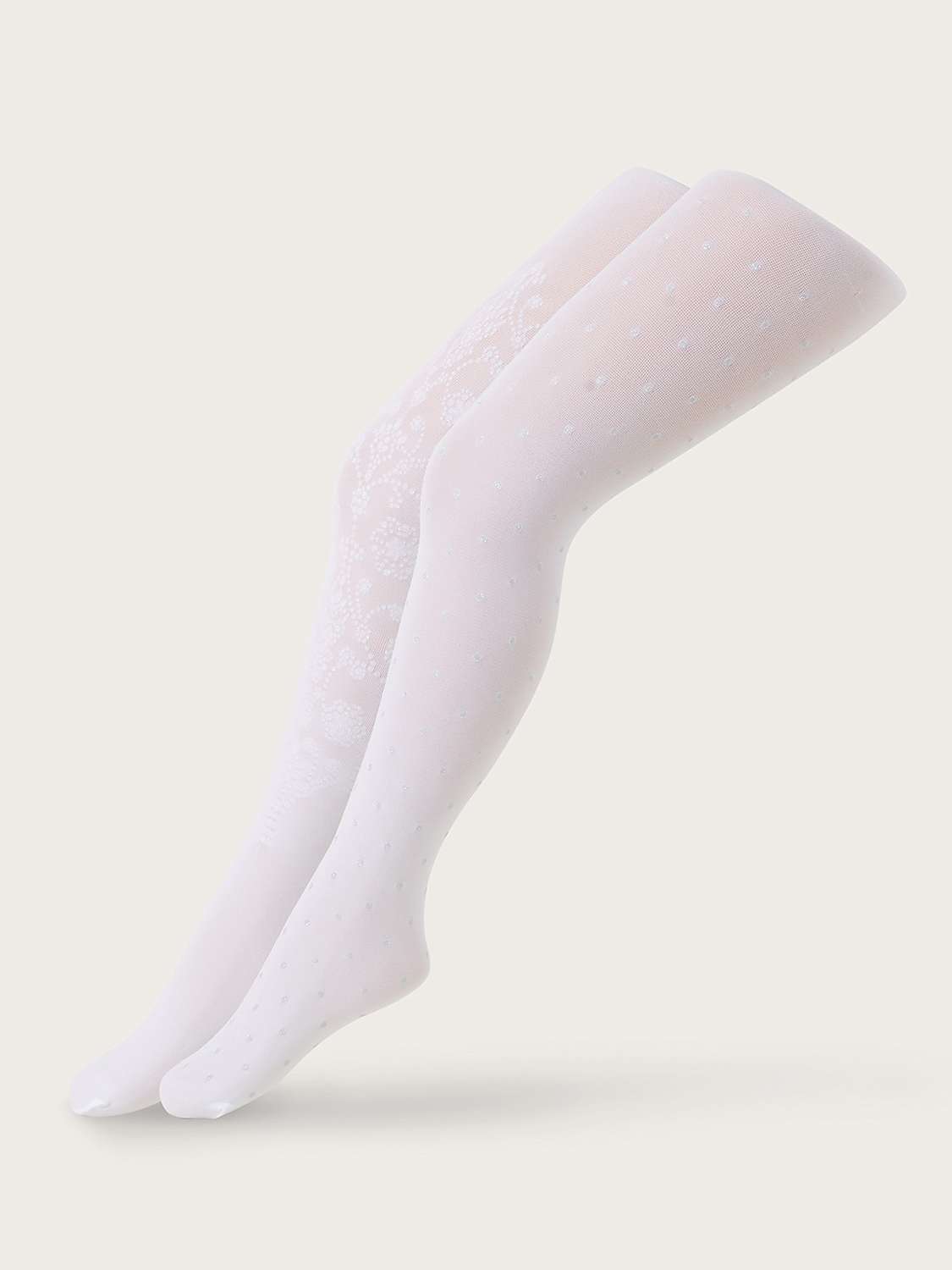 Buy Monsoon Kids' Glitter Baroque Tights, Silver Online at johnlewis.com