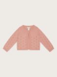 Monsoon Baby Heart Knit Bolero, Pale Pink