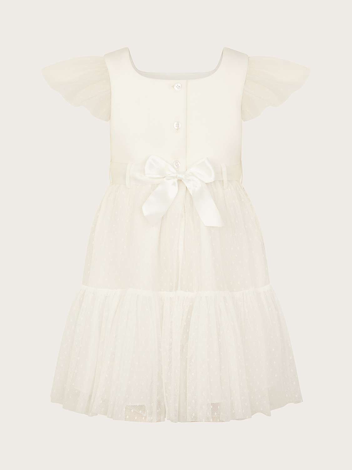 Buy Monsoon Baby Catrina Dobby Scuba Occasion Dress, Ivory Online at johnlewis.com